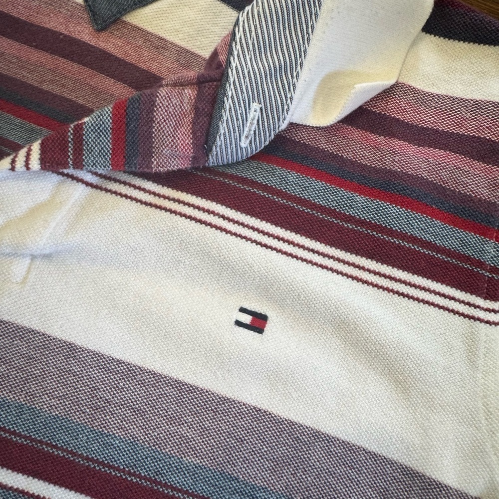 Tommy Hilfiger Mens Striped Polo Shirt - Multicolor - Picture 3 of 4